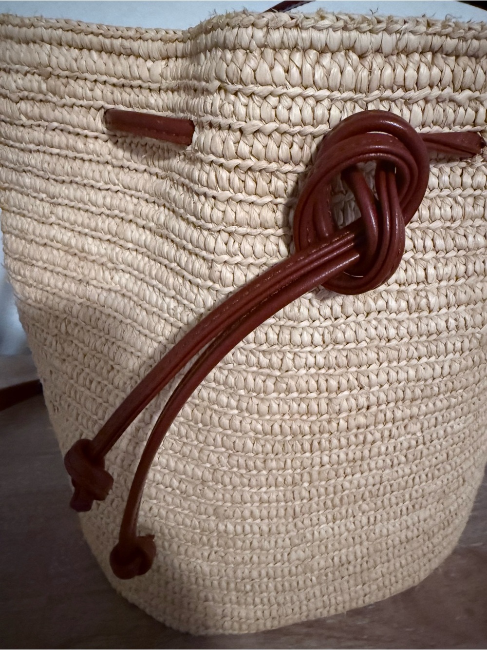 Sézane Mini Farrow Woven Bucket Crossbody - Picture 3 of 7